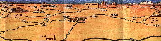 Karte Navajo - Gebiet